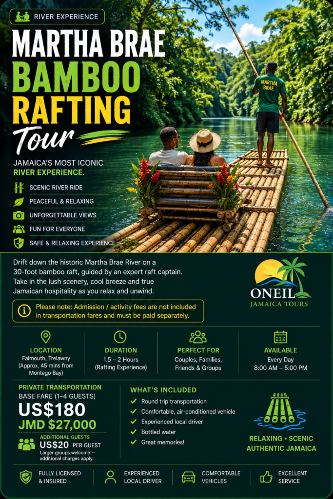 martha brae bamboo rafting tour falmouth